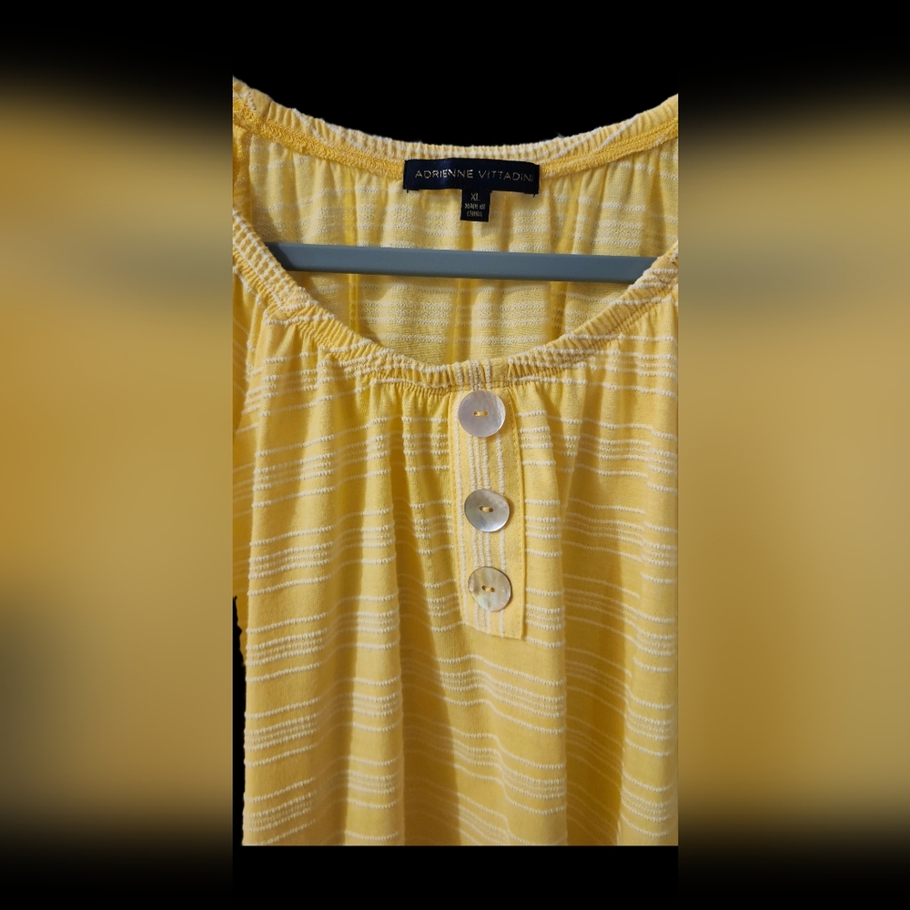 Yellow Striped Women's Top